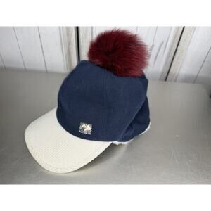 Volvik Navy Hat Cap Strap Back Adjustable Golf Outdoor Hat Poof Ball